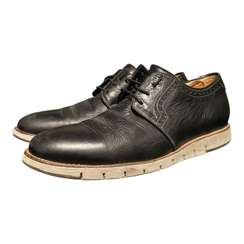 Johnston & Murphy Men’s Martell Brogue Dress Shoes Black Sheepskin Wingtip 9 M